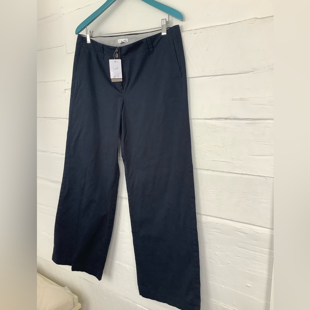 New J Jill live in chino navy wide leg petite 8p 10p 12p